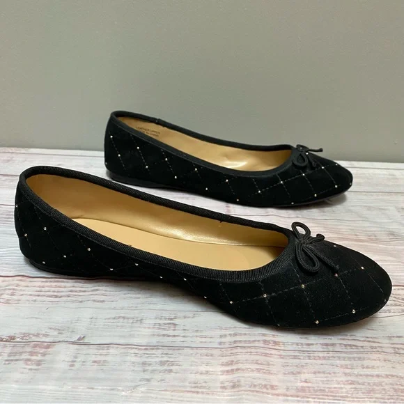 Talbots Black Velvet Flats. Women Size 7. - Picture 4 of 10